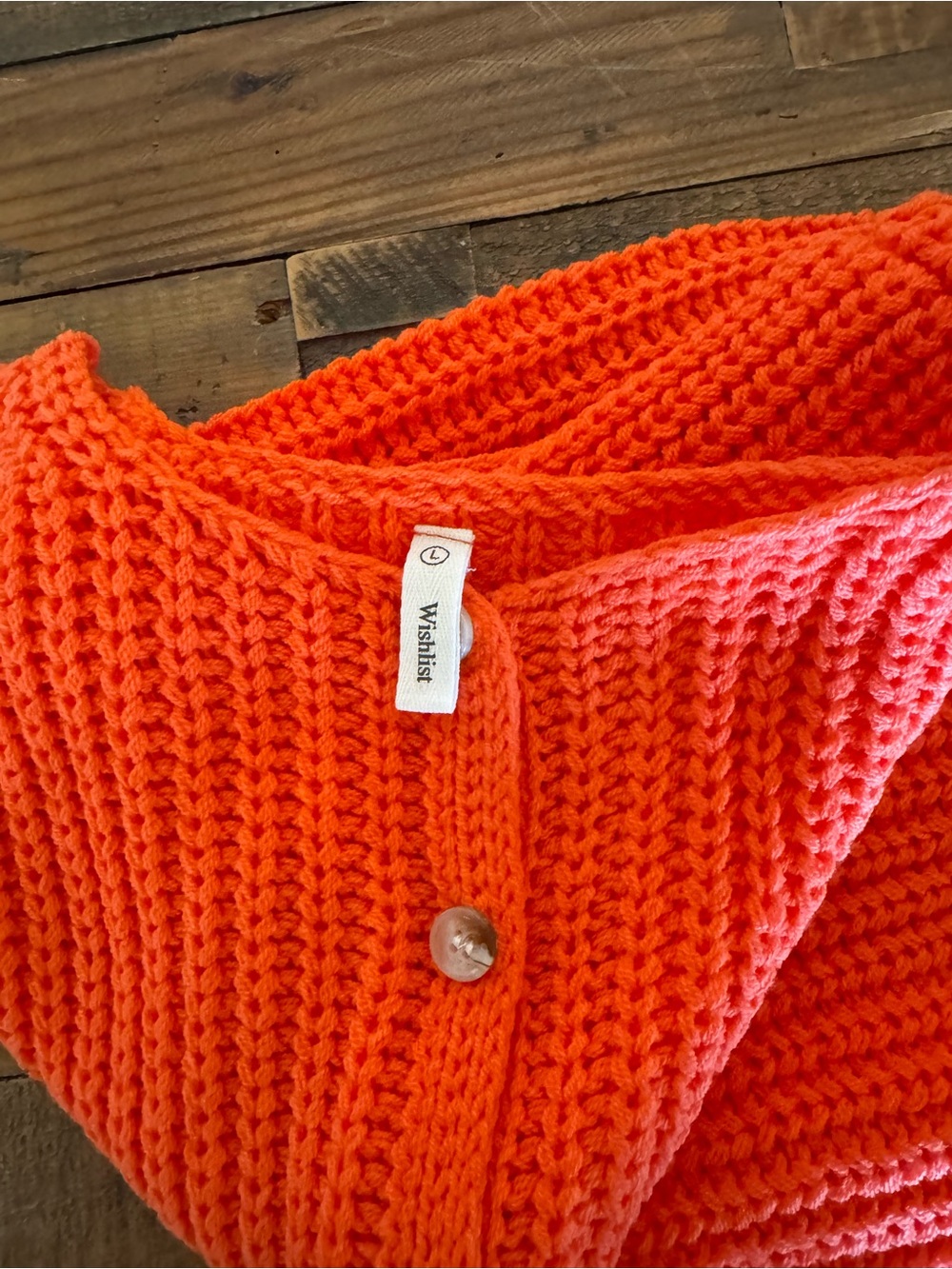 Wishlist Coral Knit Button-Front Cardigan - Picture 5 of 5